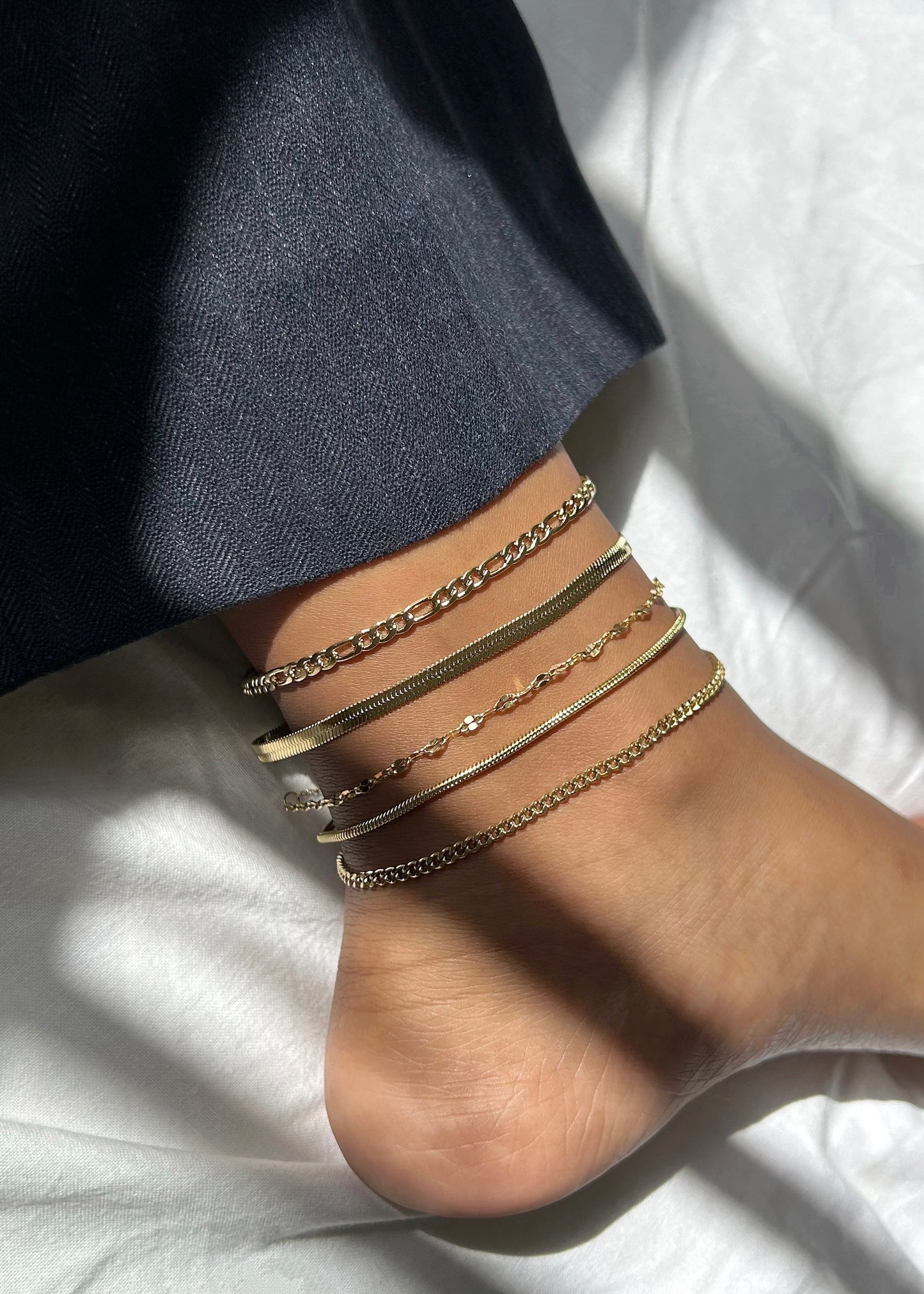 River Cuban Anklet