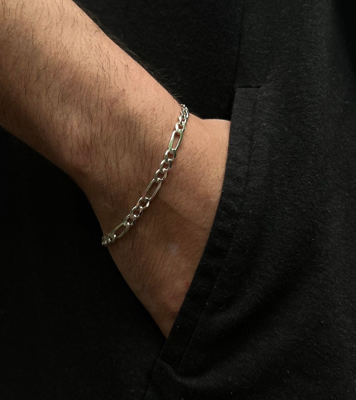 Zephyr Figaro Chain Bracelet