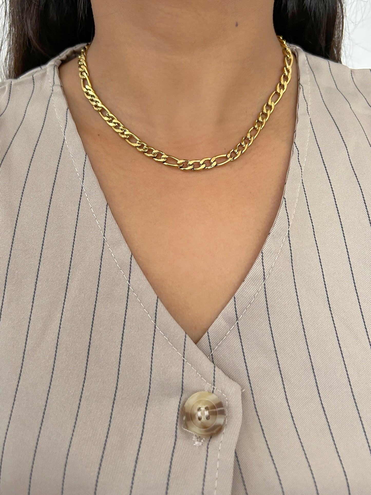 Faye Figaro Chain Necklace- 6mm