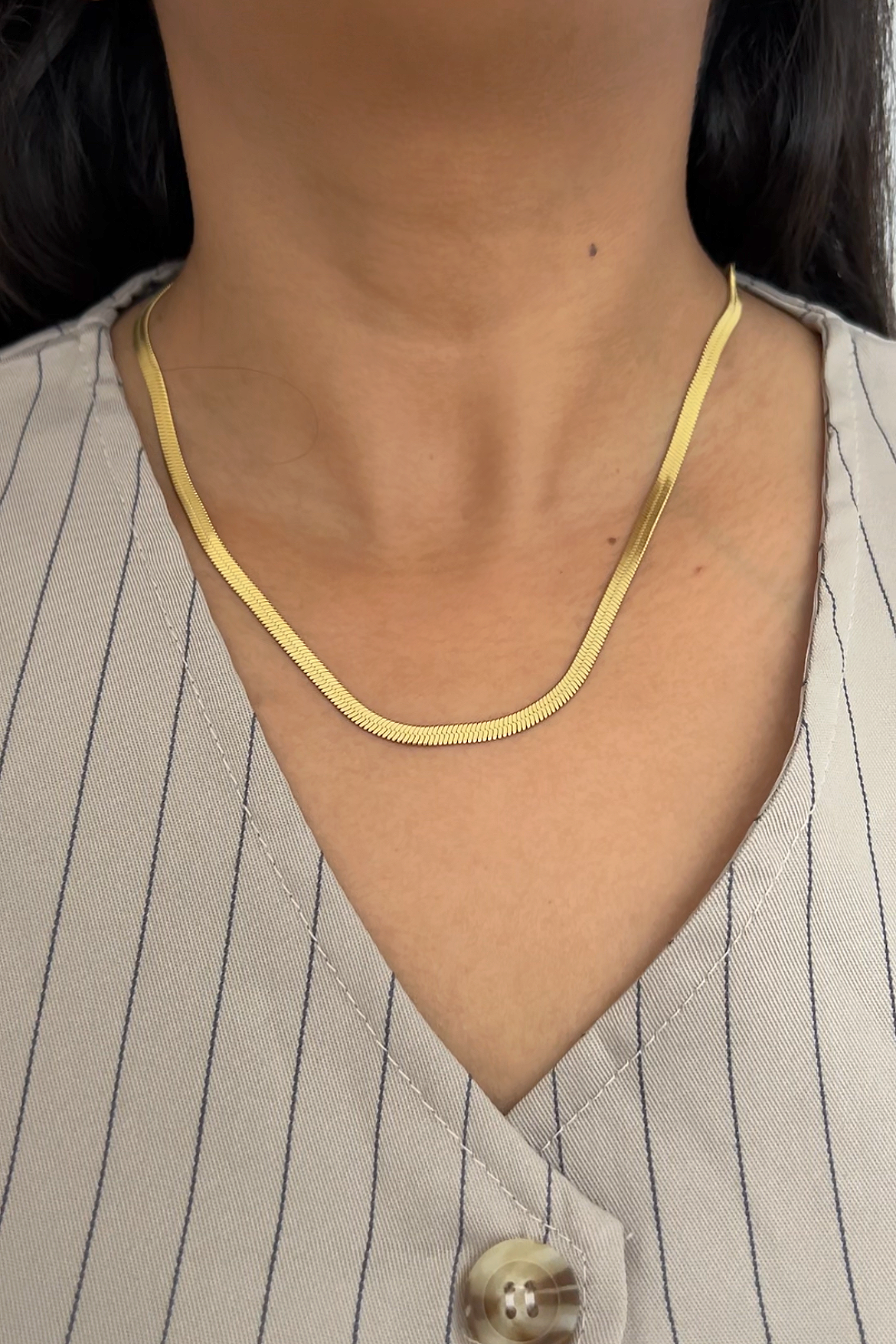 Zaria Herringbone Chain- 4mm