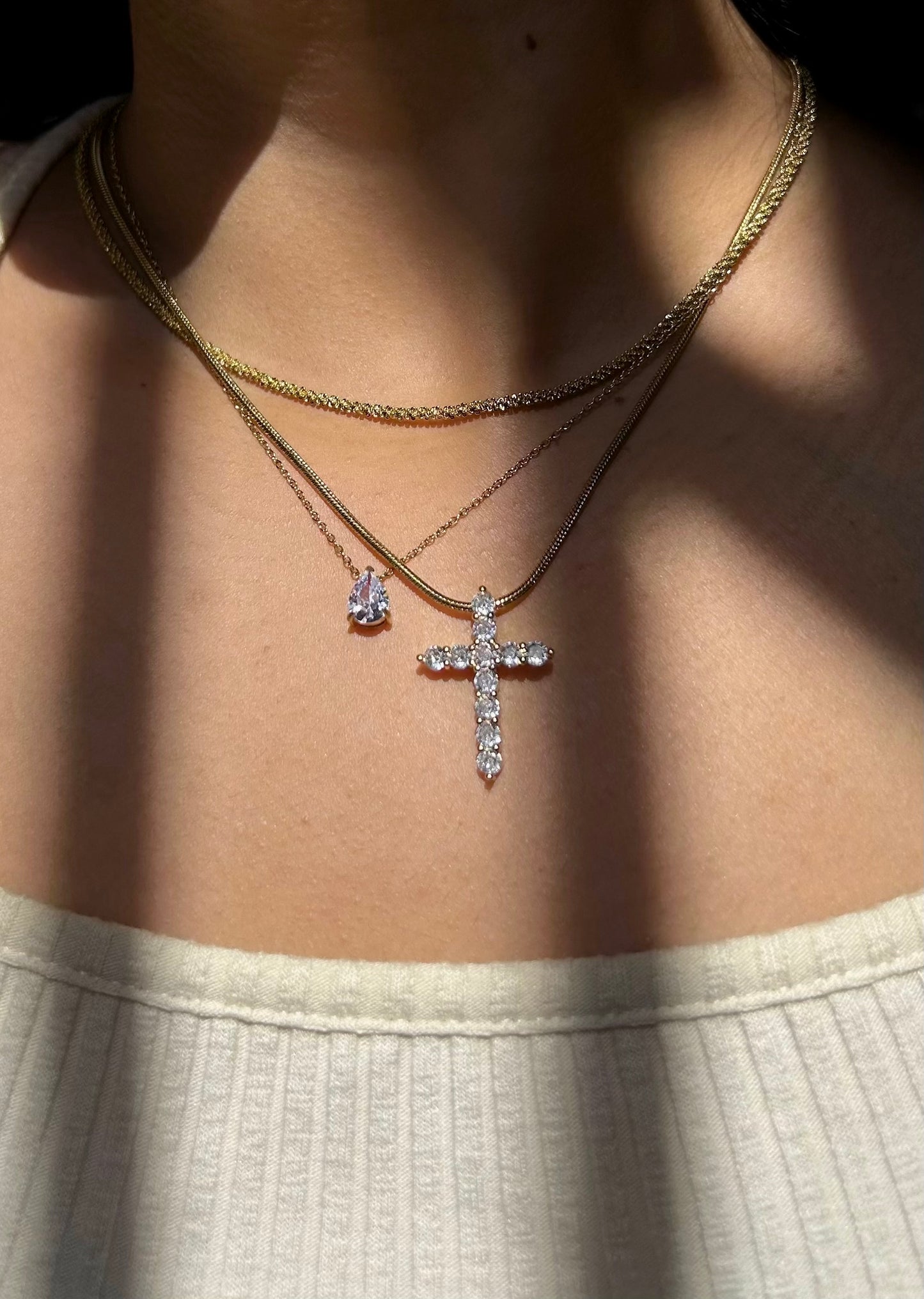 Lana Teardrop Chain | Clear Zircon