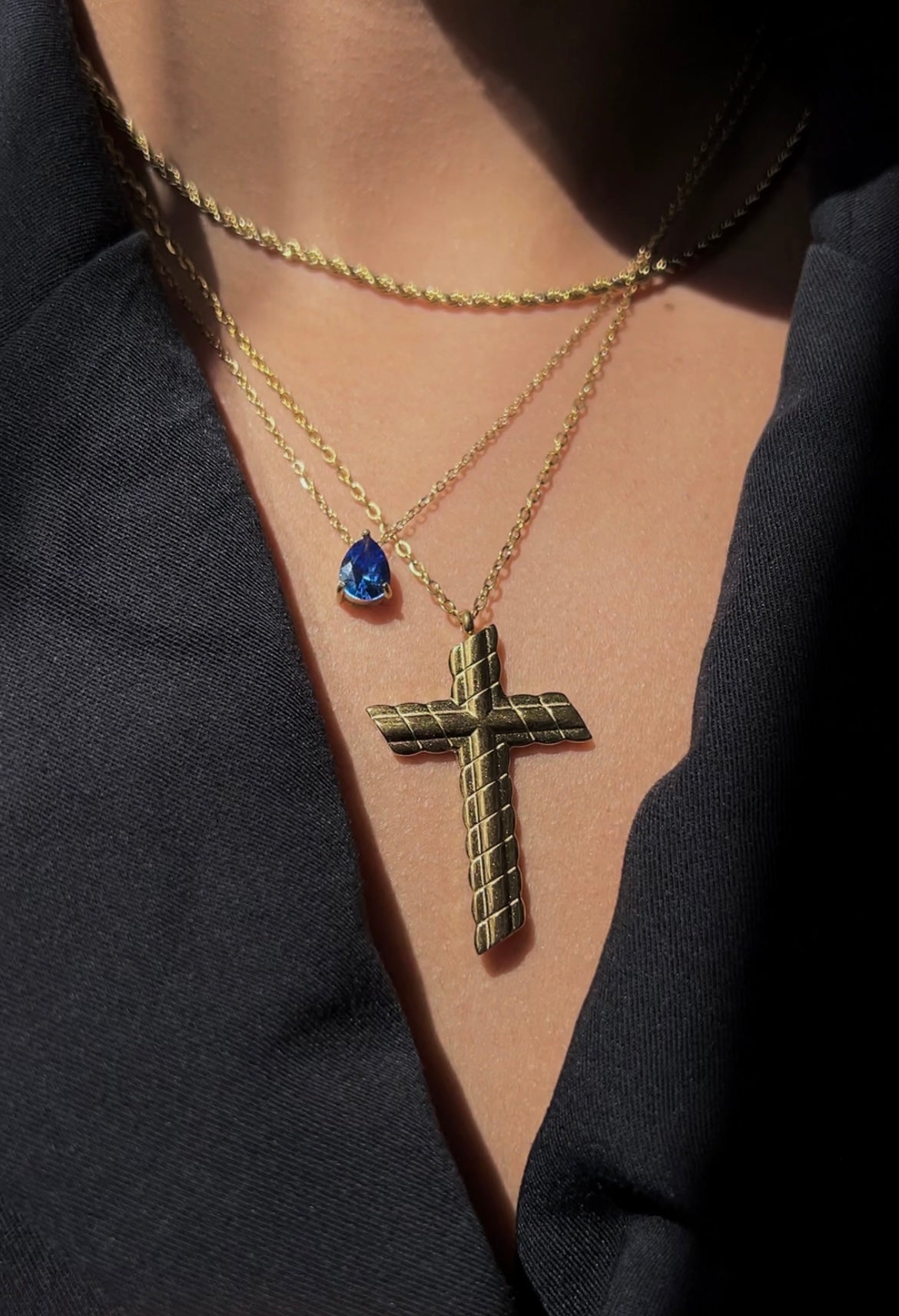 Lana Teardrop Chain | Sapphire