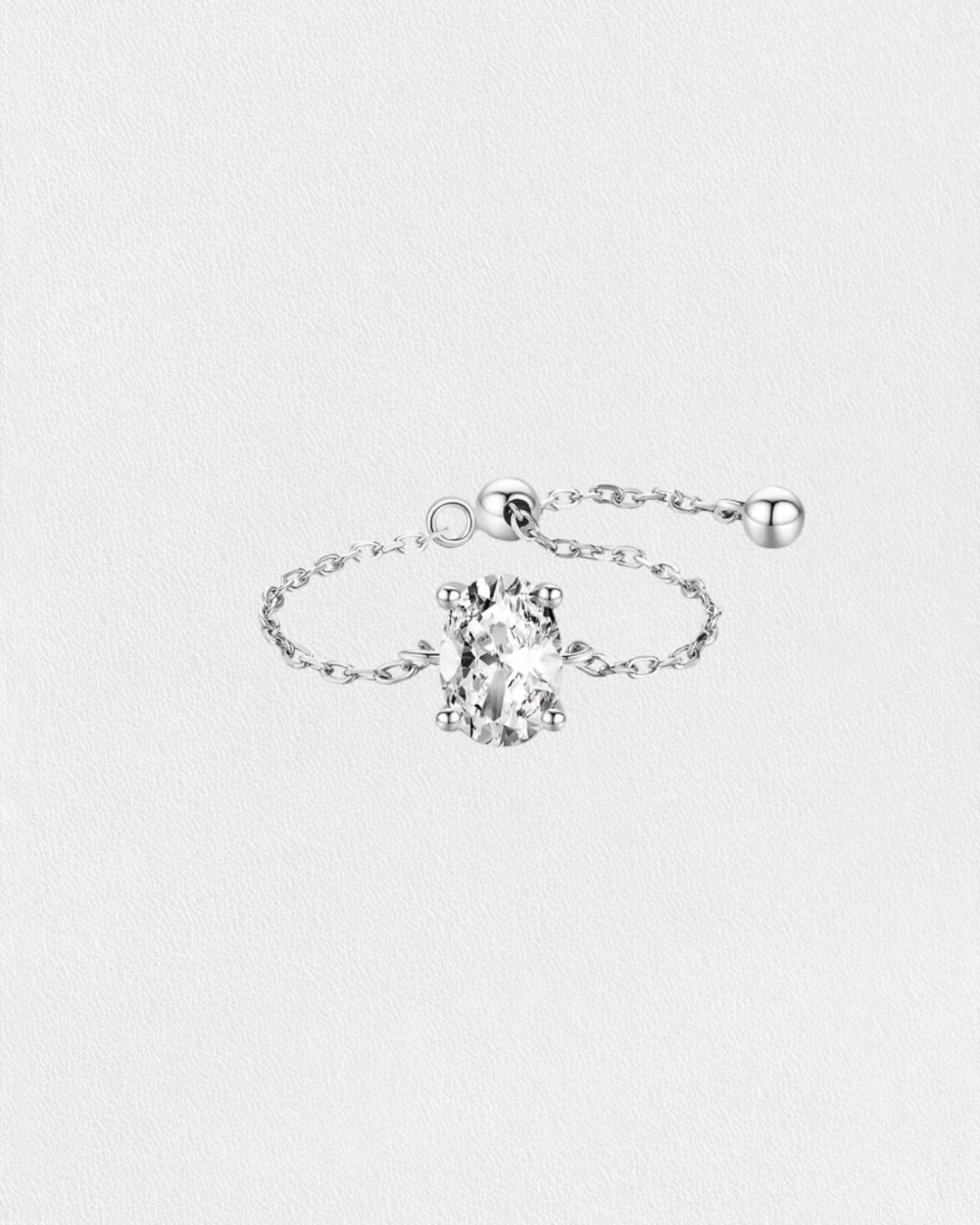 Lunaria Chain Ring- Oval