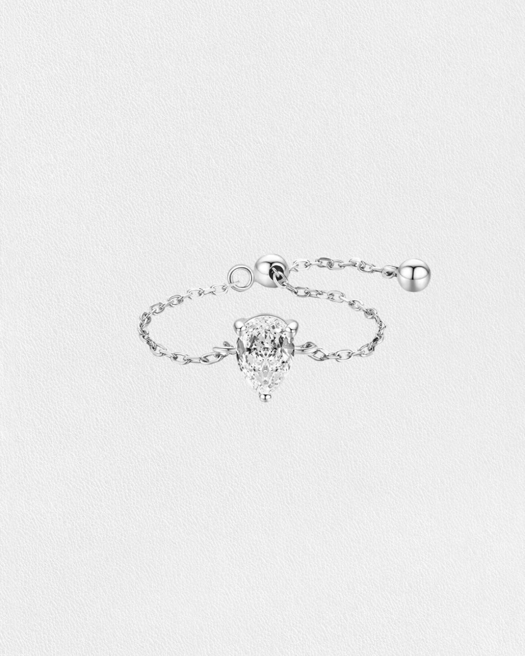 Lunaria Chain Ring- Pear
