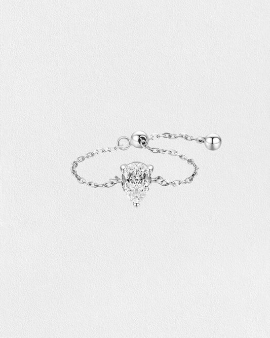 Lunaria Chain Ring- Pear