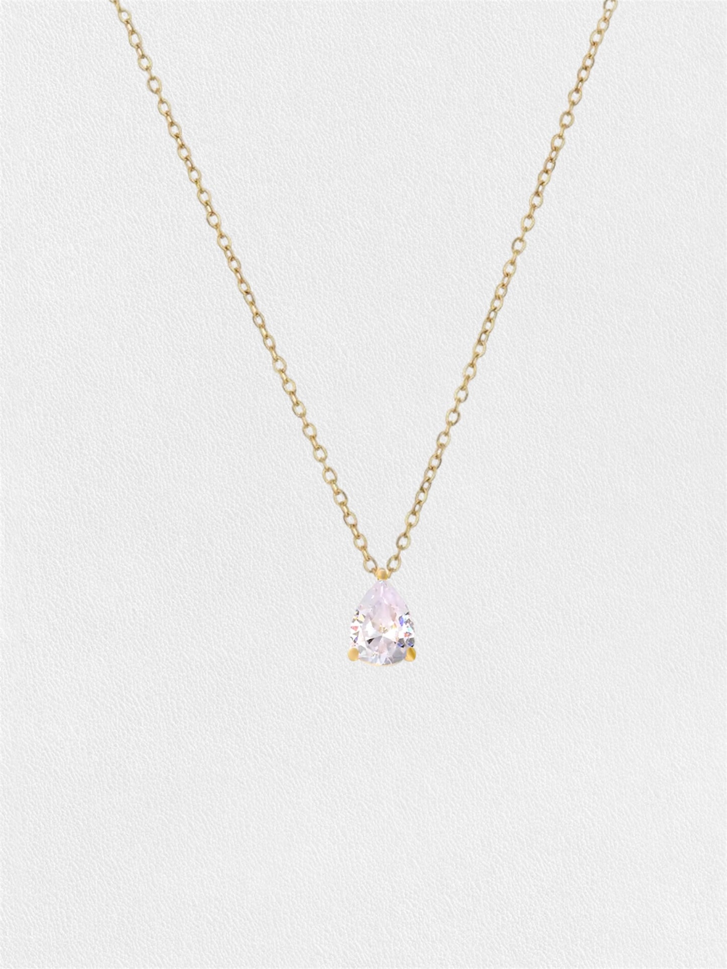 Lana Teardrop Chain | Clear Zircon