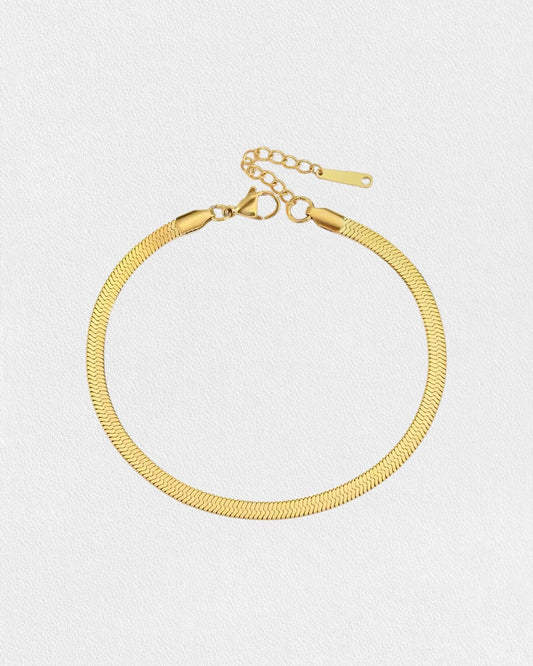 Zaria Herringbone Anklet